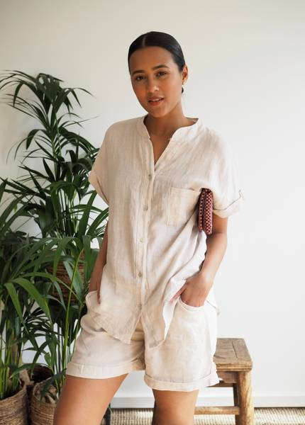 Bilde av Nectar Linen - Lotta Shorts - Beige