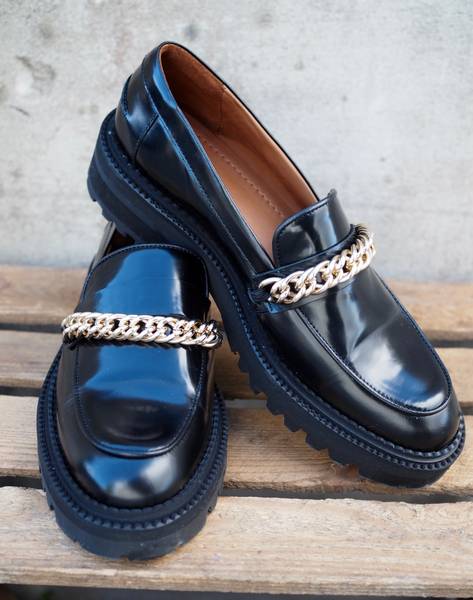 Bilde av Billi Bi - Loafer Black - Gold Chain