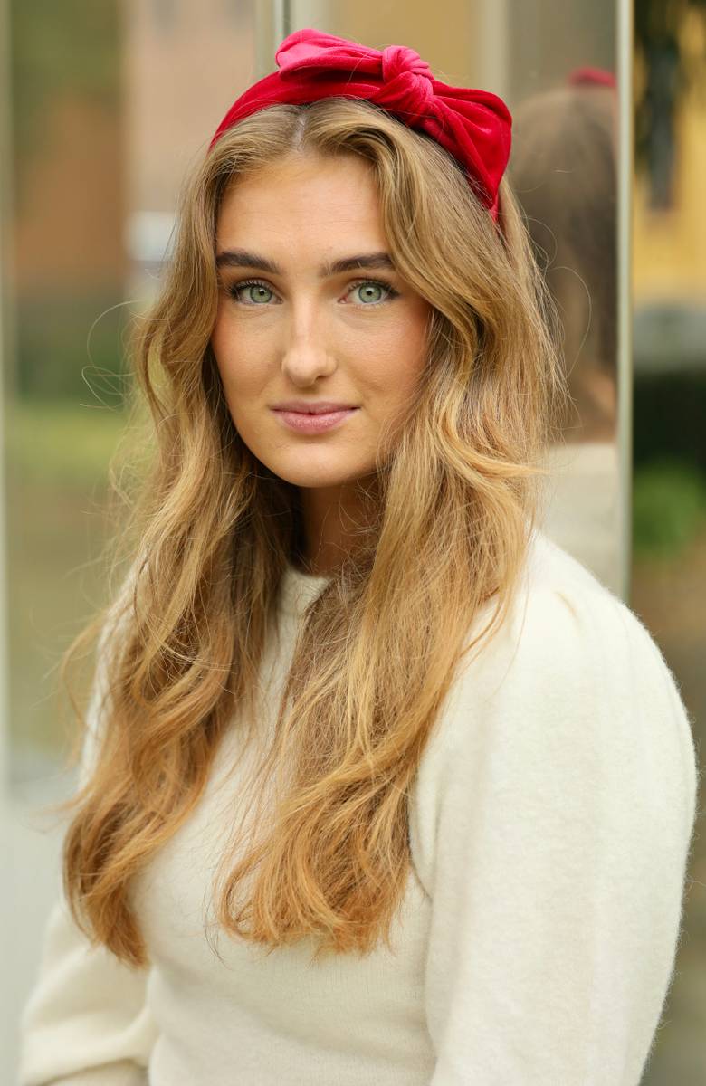 Nectar - Velvet Headband - Scarlet