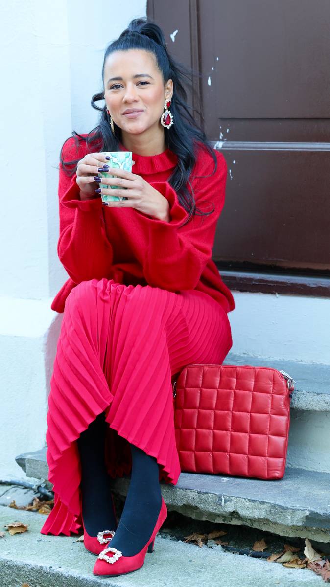 BTF CPH - Big Quilted Clutch - Ruby Red